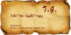 Tóth György névjegykártya