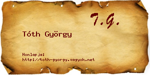 Tóth György névjegykártya