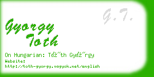 gyorgy toth business card
